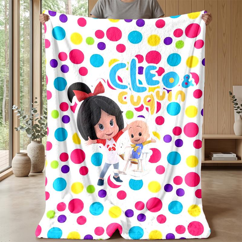Cleo & Cuquín Cozy Flannel Blanket, Comfortable Warm Throw Blanket for Bedroom Sofa Home Use
