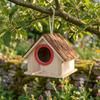 Maison d'oiseaux en bois pour les oiseaux du jardin Maison d'oiseaux à suspendre avec perchoir Maison d'oiseaux rustique pour la maison de ferme Décor de jardin