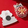 Cartoon New Year Refrigerator Magnets Chinese Style 3D Rotatable Magnet  Celebration Party