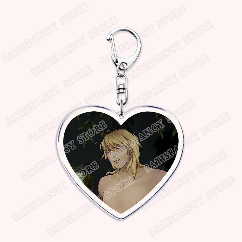 YKMET Game Love Boyfriend To Death Heart Shape Keychain for Accessories Pet Strade Ren Keyring Jewelry Friends Fans Gamers Gifts