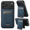 2 in 1 Leather Case For iPhone 17 Promax Air 16 Pro max 15 Plus 14 Pro 13 12 Wireless Charging Kickstand Card Slots Phone Cover