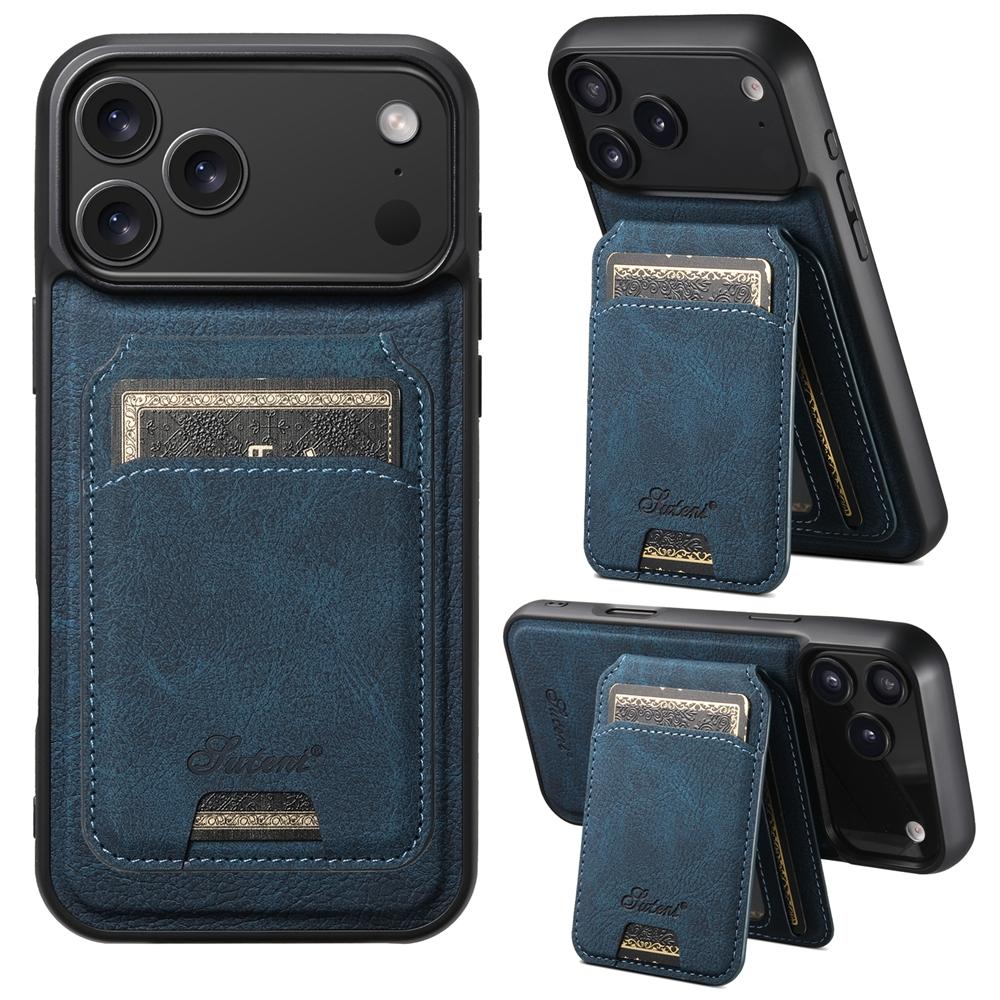 2 in 1 Leather Case For iPhone 17 Promax Air 16 Pro max 15 Plus 14 Pro 13 12 Wireless Charging Kickstand Card Slots Phone Cover