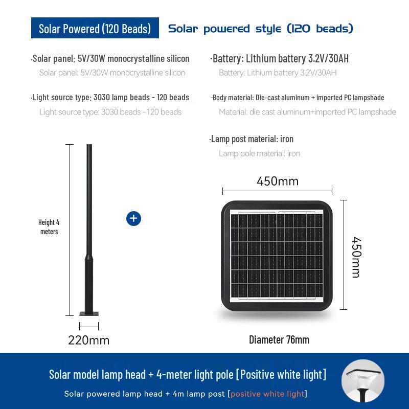 High Brightness Solar Courtyard Lights: Outdoor Garden & Villa Aluminum Landscape Lighting