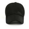 Men s Korean Version Hat Canvas F Peaked Sun Hat Street Sunshade Hat for Fishing(Black 5462cm 21.2624.41in)