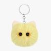8cm Cute Plush Cat Head Keychain, Female Cute Cat Car Key Chain Book Bag Pendant Toy