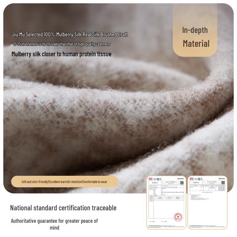 JIUMU Women's 100% Mulberry Silk Brushed Scarf & Shawl