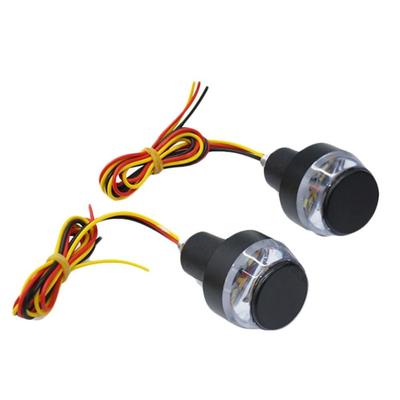1/2Pcs Durable 12V Motorcycle Turn Signals 22mm Flashing Corner Lamp Handle Bar LED Light for Moto Handle Bar