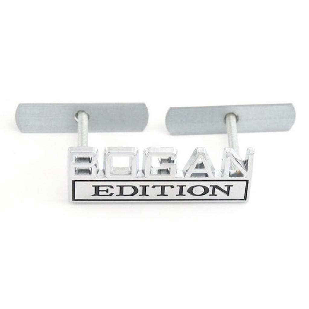 1Pc 3D Metal Bogan Edition Logo Car Front Grille Badge Side Fender Rear Trunk Emblem Sticker Decal