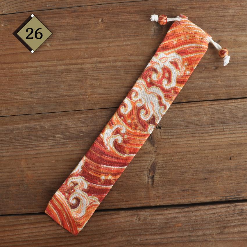 1pc Eco Friendly Canvas Drawstring Pouch Japanese Style for Chopsticks Spoon Straw Home Kitchen Travel Organizer