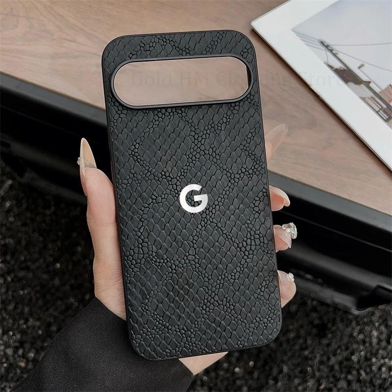 

Vintage Luxury Classic Snake Leather Texture Phone Case For Google Pixel 10 9 Pro XL 9a Soft TPU Frame Leather Shockproof Cover Google Pixel 10 Pro XL чёрный