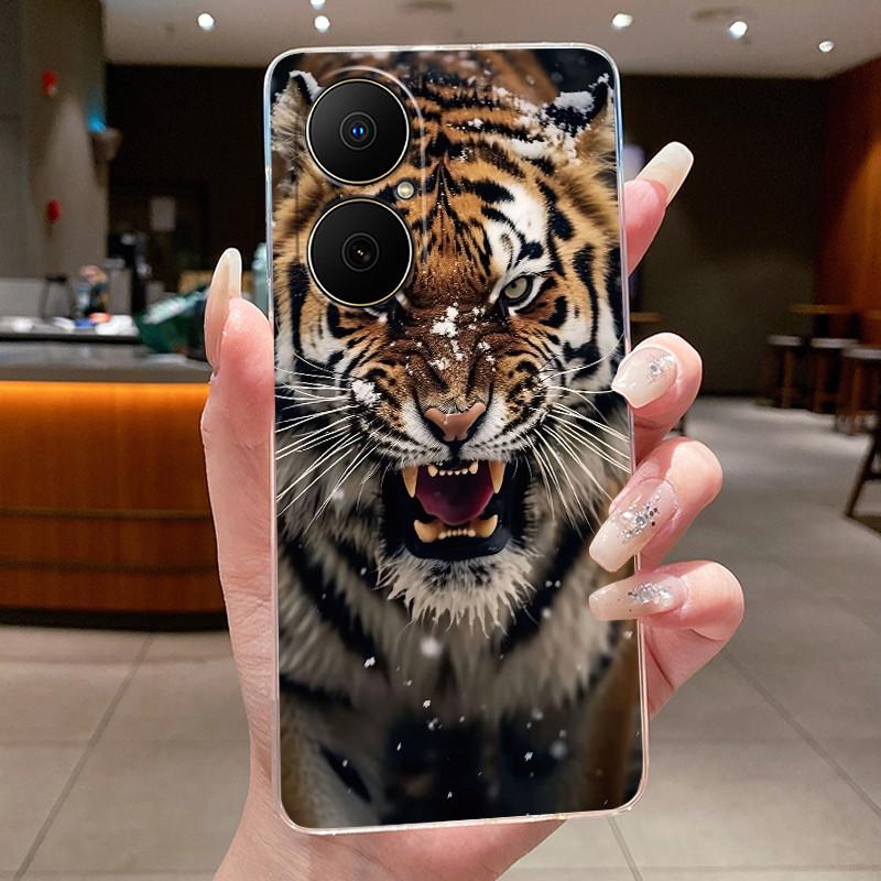 

For Huawei Nova Y73 Fashion Cherry Blossom Street Case For Huawei Nova Y73 Transparent TPU Soft Cover Shockproof Couple Shell Huawei Nova Y73