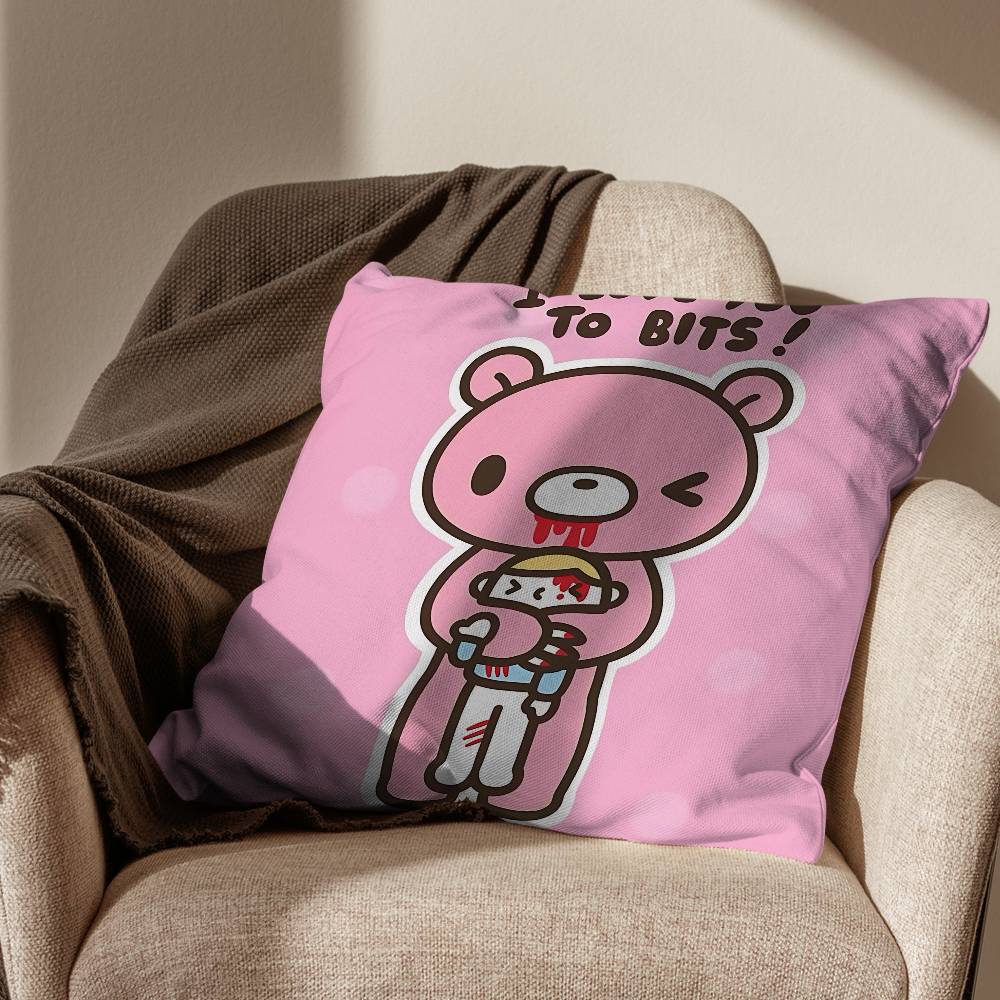 

pink cute GGLOOMY Bear pillow cover living room sofa cushion cover bedroom room bed pillow cover home decoration 30x30cm