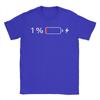 1% Battery T-Shirts for Men  Cool Cotton Tees Crewneck Short Sleeve T Shirts Plus Size Clothes