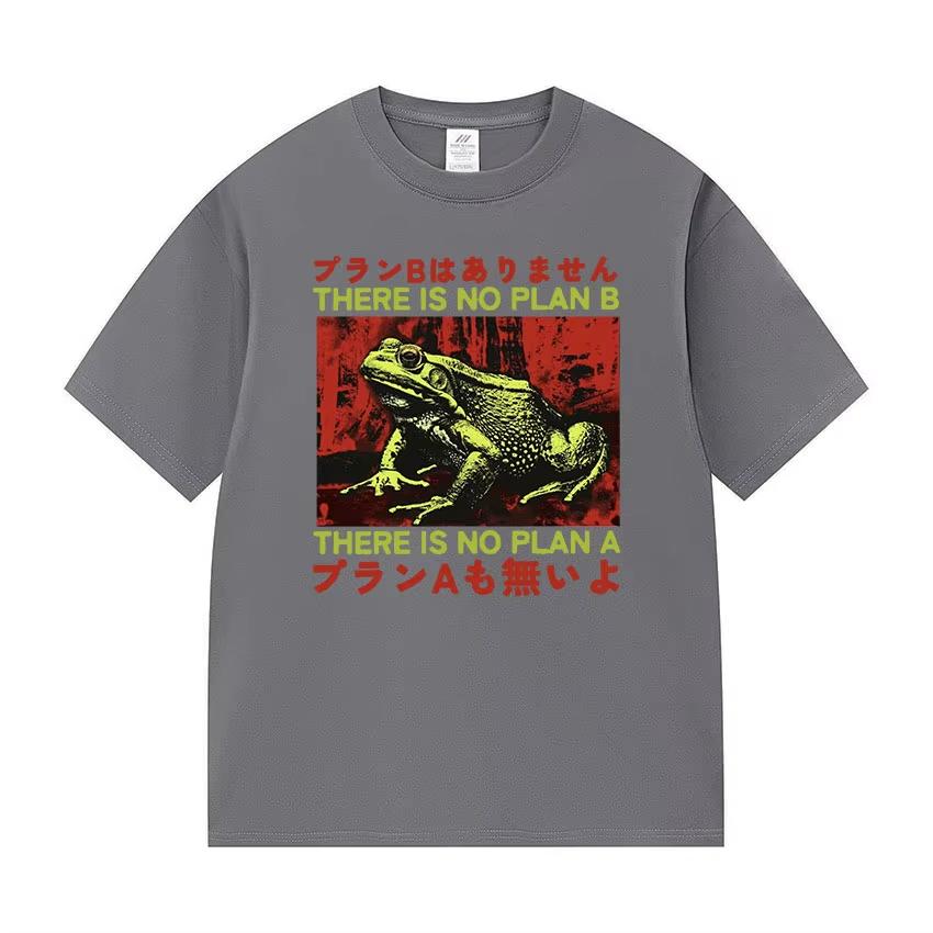 Japanese There Is No Plan B Frog Graphic T Shirt Unisexs Vintage Fashion ONeck Tshirts Casual Unisex Cotton Short Sleeve Tshirts