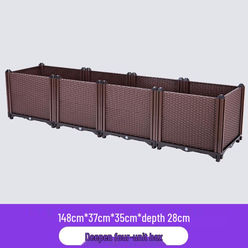 Thickened Plastic Vegetable & Flower Planter Box for Balcony, Indoor, Terrace, or Courtyard