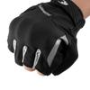 Komine GK-2603 Protective 3 Fingerless Mesh Gloves for Motorcycles Black Red S