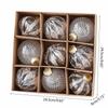 9pcs Christmas Balls Ornament for Christmas Tree Shatterproof Bauble Decor Hanging Ball Holiday Wedding Party Decoration