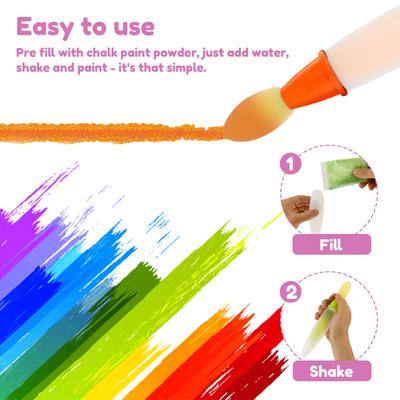 Multi Functional Plastic Chalk with 6 Different Colors Reusable Manual DIY Creative Art Creation Pen