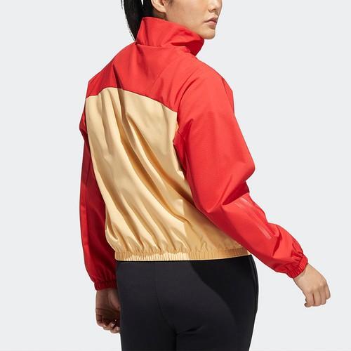 adidas CNY Lunar New Year Color-Block Sports Jacket for Women, Light Scarlet
