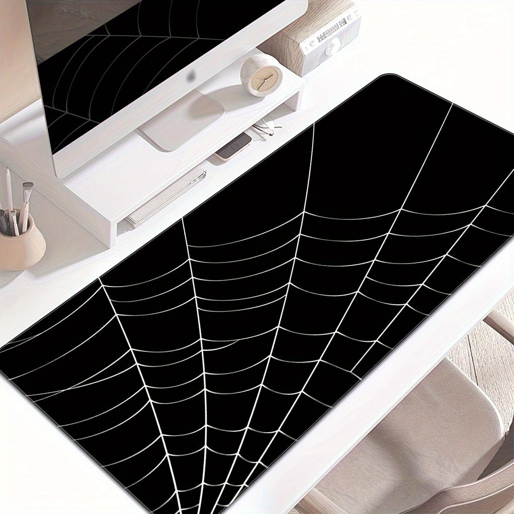 Spider Web Mouse Pad Large black mousepad Office computer desktop pad non-slip keyboard pad lock edge non-slip Work home Company