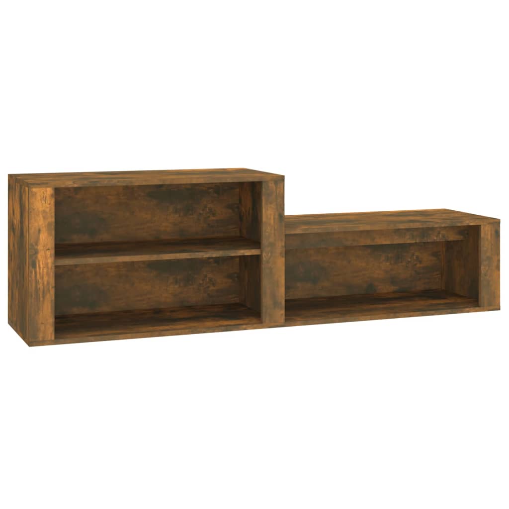 Shoe Cabinet Smoked Oak Finish 150 x 35 x 45 cm Particleboard