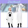 White Ghost Cosplay Costume For Kids With Elegant Gloves Perfect For Halloween Festivities