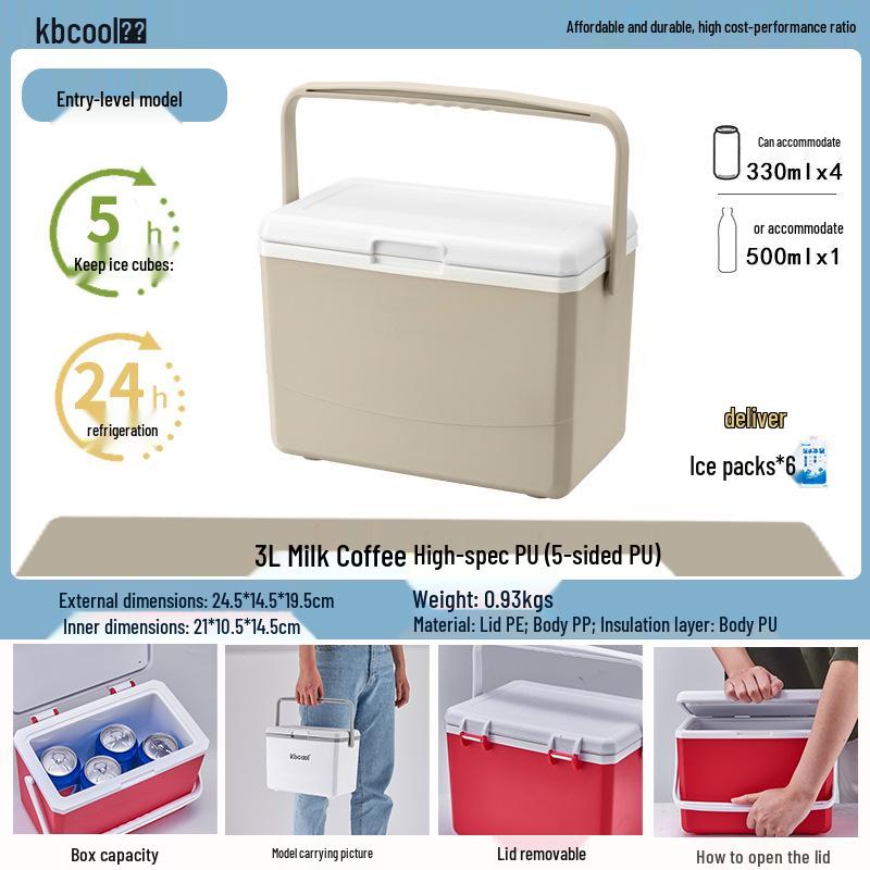 Kebao KBCool Insulated Ice Box Cooler for Camping, Ice Cream, Breast Milk & Fishing