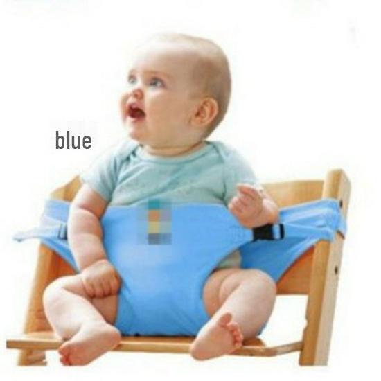 

Портативный детский стульчик для кормления - Универсальный ремень безопасности для младенца для прогулок синий