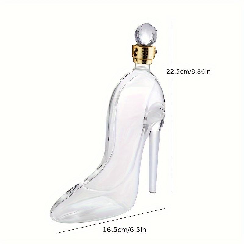 Elegant High-Heel Shoe Wine Decanter - Lead-Free Transparent Glass Ideal for Red Wine Enthusiasts Perfect As a Decorative Piece or Gift Adds Elegance
