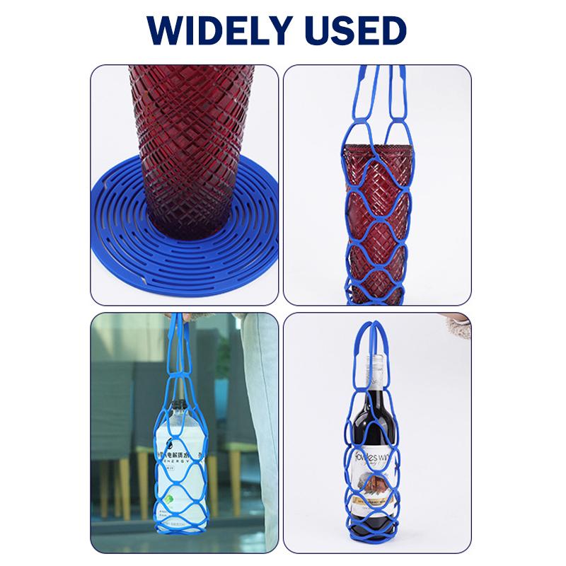 Milk Tea Hollow Out Bag Silicone Reusable Pouch Decorative Coffee Cup Holder Perfect for Work Travel and Gifting