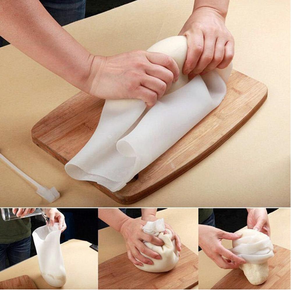 Bread Pizza Non-Toxic Non-Stick Silicone Baking Tool Dough Mixer Flour Mixing Bag Kneading Bag