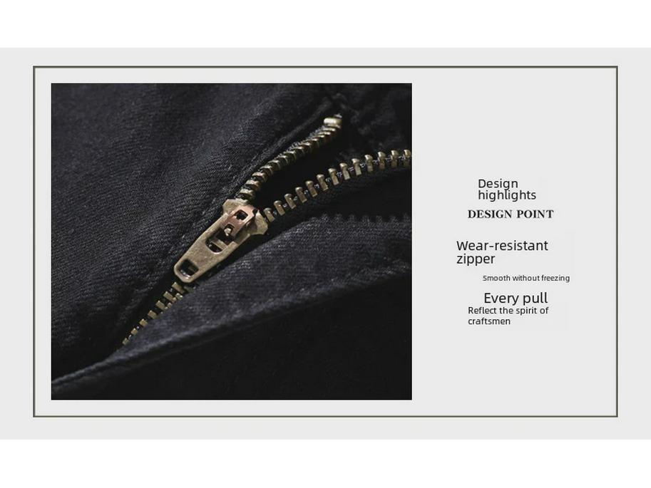 Pánské slim rovné černé džíny - Trendy, klasický mladistvý styl denim