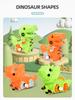 Dráha Puzzle 2 v 1 Hračka Dinosaurus Dárek Děti DIY Scéna Stavba Puzzle Dráha Autíčko