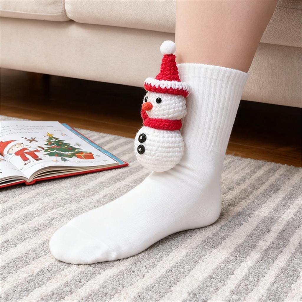 Socks Men's And Women's Long Cotton Socks Christmas Knitted Floor Socks Warm Socks