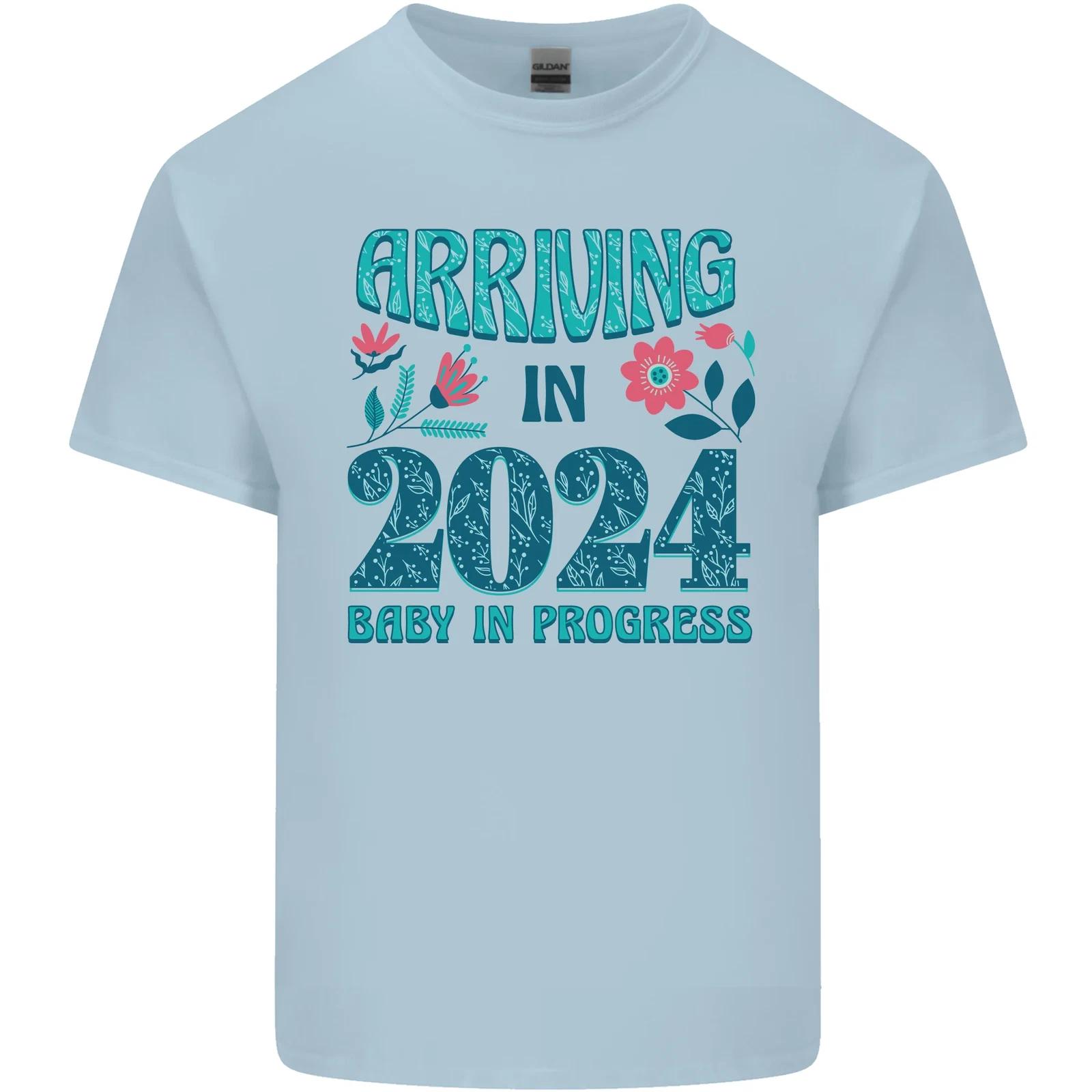 

Arriving 2024 New Baby Pregnancy Pregnant Kids T-Shirt Childrens L
