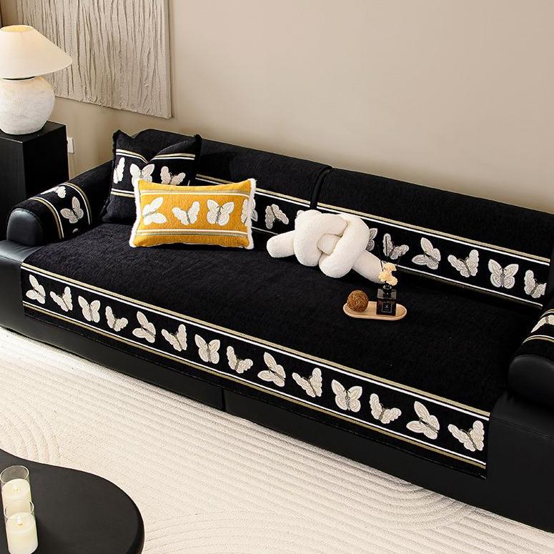 

Новая китайская подушка для дивана, Новый красный чехол для дивана из массива дерева высокого класса, Универсальная нескользящая подушка для сиденья на все сезоны 90*160CM