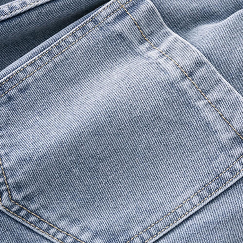 Thin / Thick  Casual Men's Plus Velvet 78% Cotton Drawstring Denim Jeans Baggy Wide Leg Pants Straight Trousers Sweatpants For Men Hip Hop