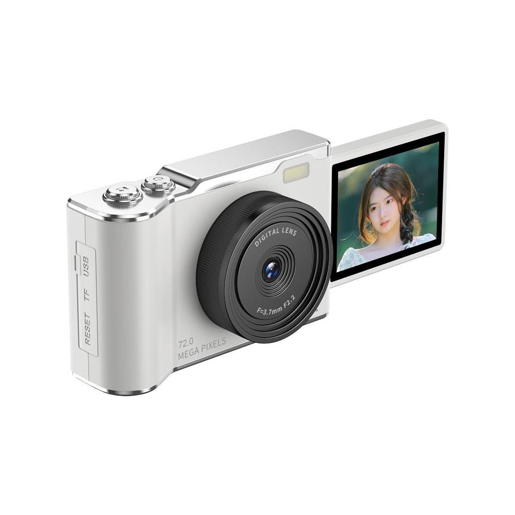 Retro 5K HD Flip Screen Mirrorless Camera for Outdoor Shots and Student Selfies