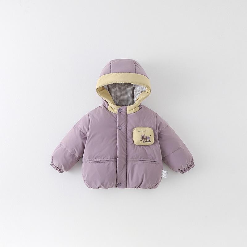 Boys  Cartoon Hooded Down Jacket - Thickened Winter Warm Coat for Infants & Toddlers 100 cm