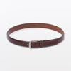 MUJI Vegetable Tanned Leather Adjustable Belt, Medium Width Stitching, Unisex, Adult, EHB28A6S, Dark Brown, Total Length 115cm