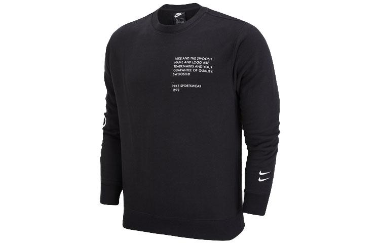 Nike Sweatshirts Unisex Black Crew Neck Moderate Regular DJ0466-011 S