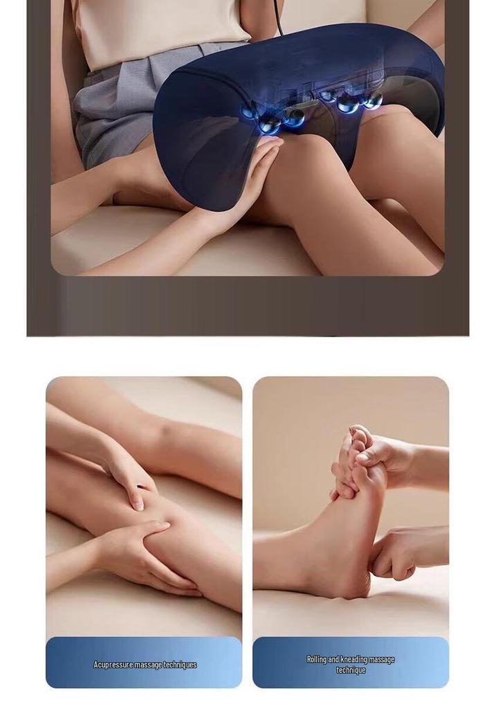 U-Shaped Electric Kneading Foot Massager Pillow with Heating and Vibration
