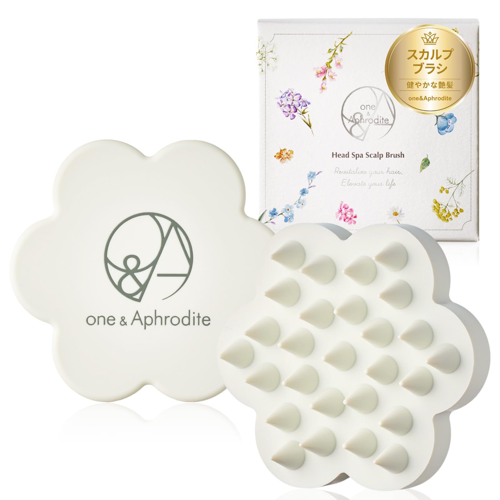 

one&Aphrodite Head Spa Щетка для кожи головы - Очищает поры, Массаж кожи головы, Стимулирует кровообращение, Снимает скованность, Подтягивает и Предотвращает выпадение волос