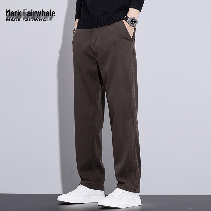 Mark Fairwhale Men's Lyocell Tencel Blend Casual Straight-Leg Pants
