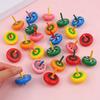 10 Pièces Mini Toupie en Bois Jouets de Bureau à Doigt Cadeaux d'Anniversaire pour Enfants Remplissages de Sacs à Friandises Piñata Cadeau de Noël