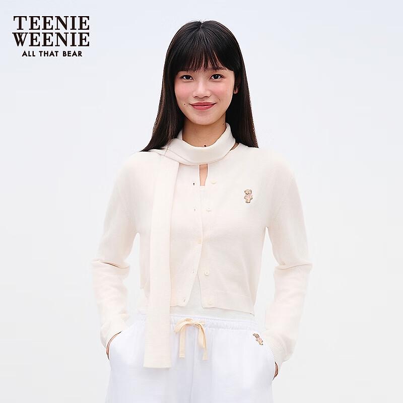 Teenie Weenie Bearnova Women's Cartoon Bear Scarf Cardigan