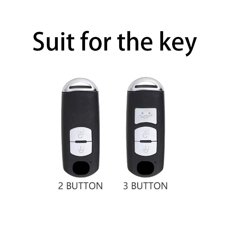 White Diamond Tpu For Mazda 3 6 Cx-5 Mx-5 Cx-3 Axela Cx-4 Cx-5 Atenza 3 Button Remote Car Key Case Cover Fob Bag Holder Keychain