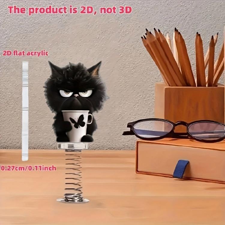 Head Nodding Cats Acrylic Car Decors Interactive Dashboard Toy Long Service Color Retention Multiple Styles for Men Women