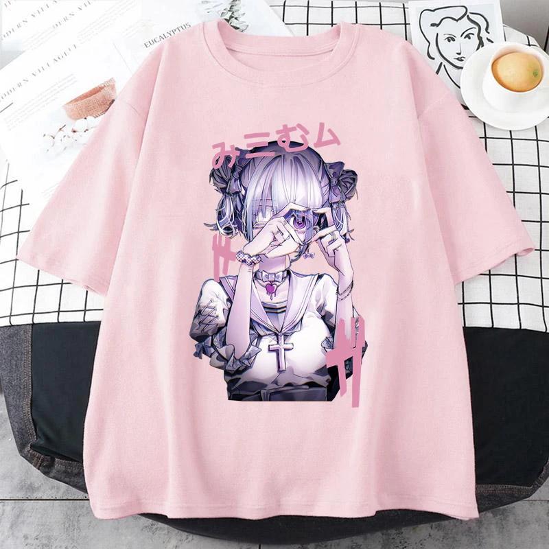 Kurono Kyou Anime T Shirt Summer Sport Jogging Short Sleeve Fashion Loose Sport Punk Style Y2K Top Girls Women Cosplay T Shirt