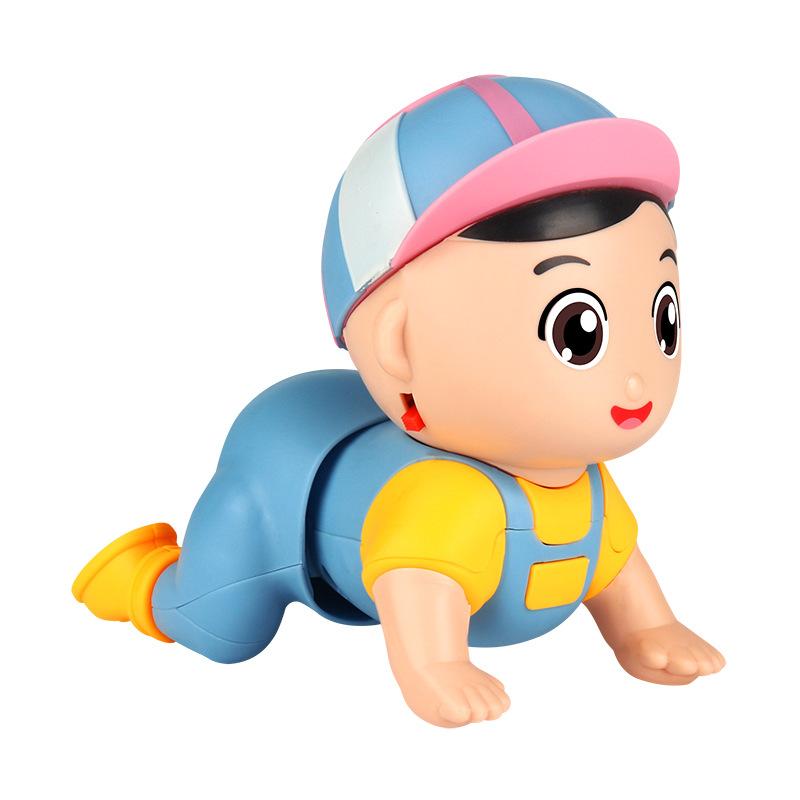 Baby Toy Fun Cartoon Little Boy Electric Crawler Raises Up Practice Learning Crawling Baby Toy Coax Baby Artifact